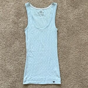 Y2K Vintage SO Sky Blue Star Patterned Tank Top